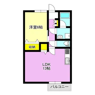 ヴィラ・コスモス【2階】の間取り