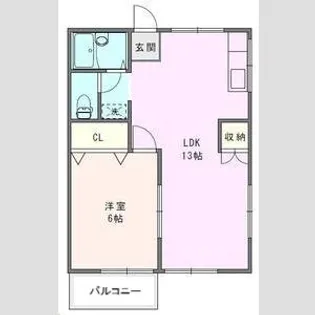 君津ハイツ【2階】の間取り