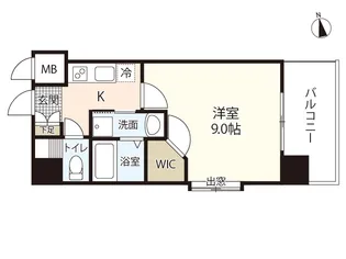 エイトバレー横川リバーフロント【12階】の間取り