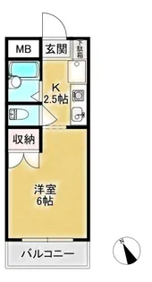 メゾンドブランシュ【3階】の間取り