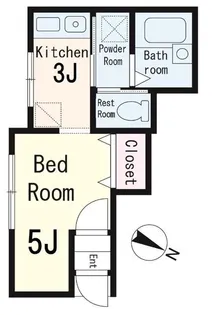 エフ・コーポ【1階】の間取り