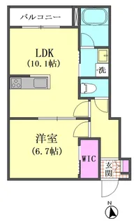 スカイハイツ【4階】の間取り