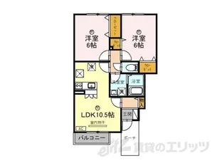 ローズコート杉立 B棟【1階】の間取り
