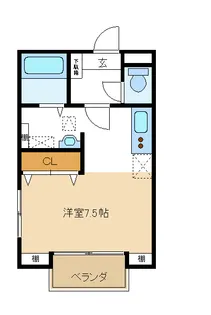 ベルリード(マンスリーマンション)【1階】の間取り