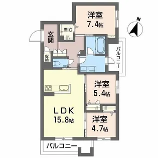 BalloonflowerSouth【2階】の間取り