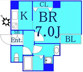 ザイースト21【8階】の間取り