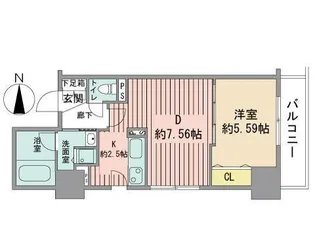 レジディア大通西【9階】の間取り