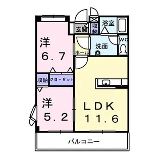 クレセール【2階】の間取り