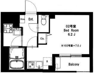 b’CASA Yokohama Tsurumi【6階】の間取り