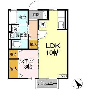 リビングタウン八橋 A【2階】の間取り