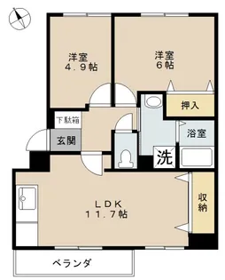 ビューテラス【1階】の間取り