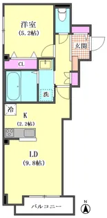 ラ ルーナ サンアイ【3階】の間取り