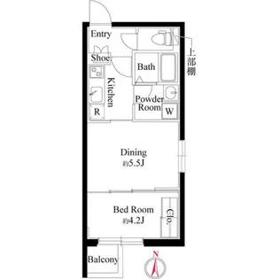 グランパセオ中目黒II【4階】の間取り