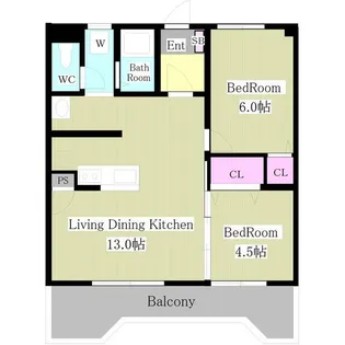 ピアチェーヴォレ【2階】の間取り