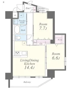 シャルマンミューズ【12階】の間取り