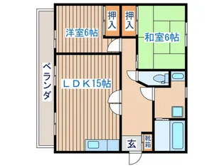 いずみレジデンス【3階】の間取り