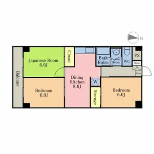 コスモプレイス北原台II【4階】の間取り