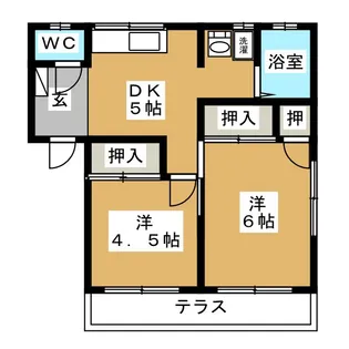第1リバーハイツ須賀【1階】の間取り