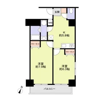 ロリエ笹塚【12階】の間取り