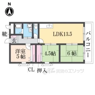 コスモスハイツ【4階】の間取り