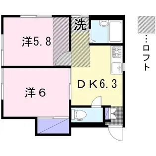 リバティ鶴間【1階】の間取り