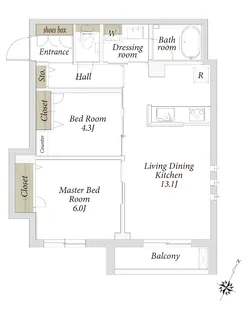 ガーデンコート東が丘【2階】の間取り