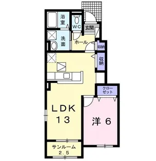 グローヴVI【1階】の間取り
