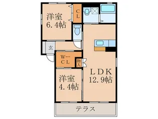 シャーメゾン頓野 B棟【1階】の間取り