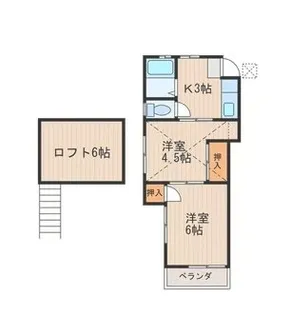 サンハイツ小林【2階】の間取り