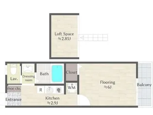 ピソ・リベルタII【2階】の間取り