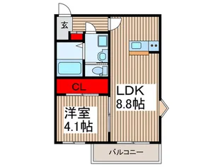 エクセレンテ秋津【3階】の間取り