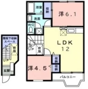 フォンティーヌII【2階】の間取り