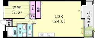 サンヴェール須磨妙法寺【6階】の間取り