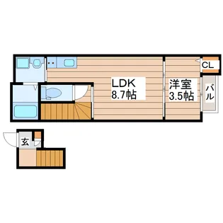 Libra Court 文化町【2階】の間取り