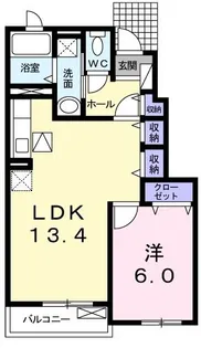 ソーレ・メゾンII【1階】の間取り