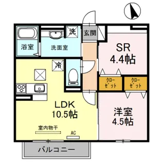 スペチアーレK【1階】の間取り
