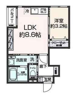 Lila城野【1階】の間取り