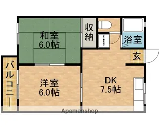 ハートピアEAST B【2階】の間取り