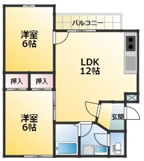 パティオ小松【1階】の間取り
