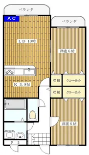 カシマハイアットII【3階】の間取り