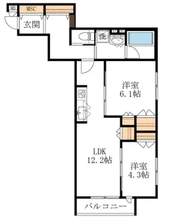 UPFIELD【3階】の間取り