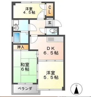 プリムローズマキ B【1階】の間取り