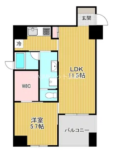 ルクレ堺筋本町レジデンス【7階】の間取り