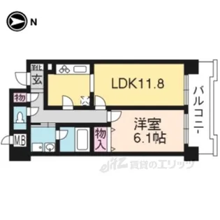 パインフィールド東野【7階】の間取り