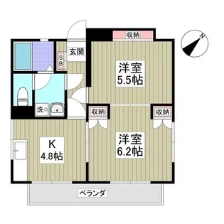 メゾンド・ロワール花垣【2階】の間取り