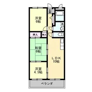フィネス松本B棟106【1階】の間取り