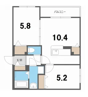 ENCHAN-THE麻生【2階】の間取り