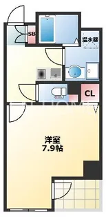 メゾンルージュ谷町【3階】の間取り