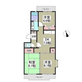 レグルス松戸B【2階】の間取り