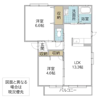 メルヴェーユ平須【1階】の間取り